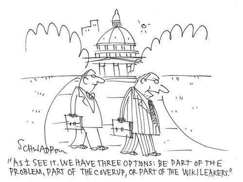 'As I see it, we have three options: be part of the problem, part of the cover up, or part of the wikileakers.'