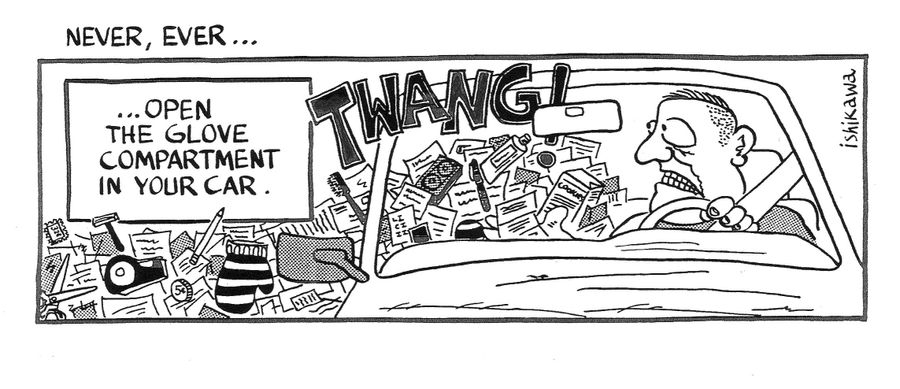'Never, Ever...open the glove compartment in your car.'