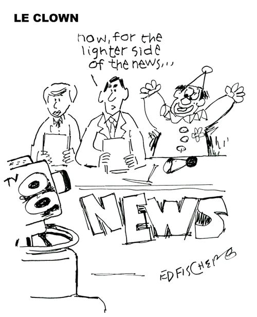 'Now, for the lighter side of the news'
