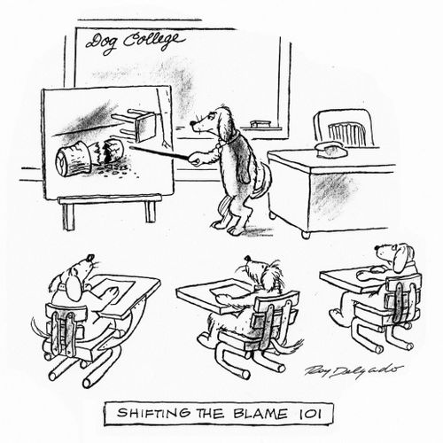 Shifting the blame 101.