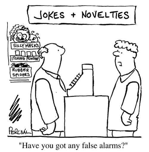 Joke Shop - "Have you got any false alarms?"
