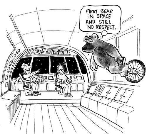 'First bear in space and still no respect.'