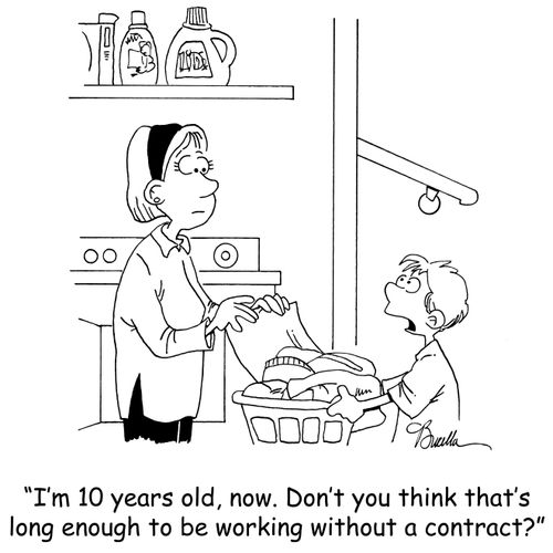 'I'm 10 years old, now. Don't you think that's long enough to be working without a contract.'