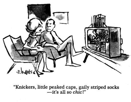 Knickers, little peaked caps, gaily striped socks - it's all so chic!