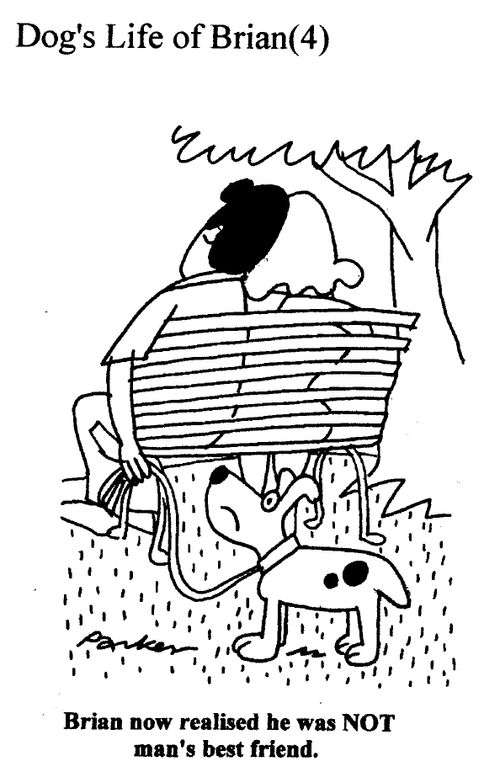 Brian the dog#3 - Brian now realised he was NOT man's best friend.