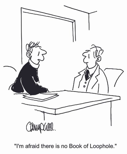'I'm afraid there is no Book of Loophole.'