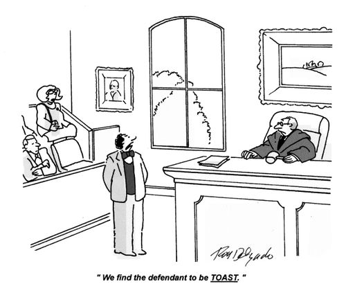 'We find the defendant to be TOAST.'