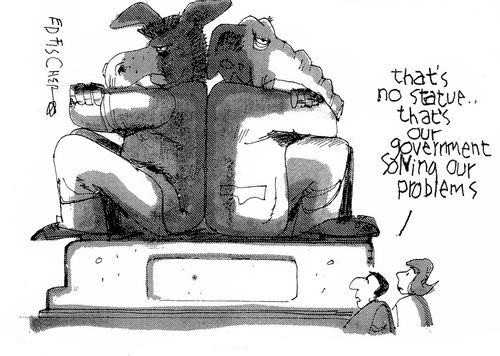 "That's no statue...that's our government solving our problems."