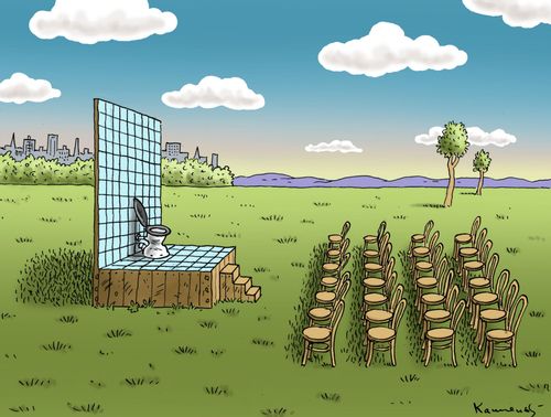 Open air toilets.