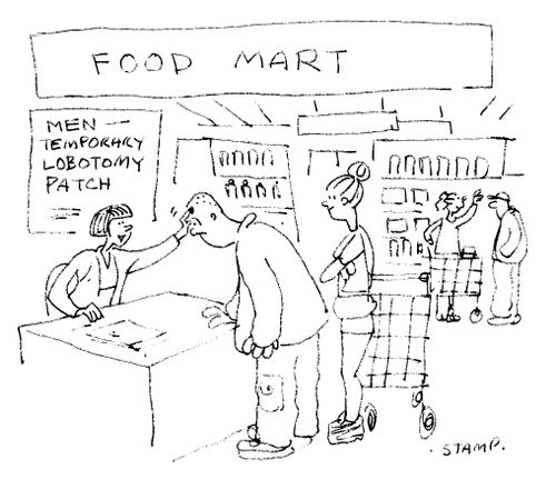 Supermarket 'Men, temporary lobotomy patch'