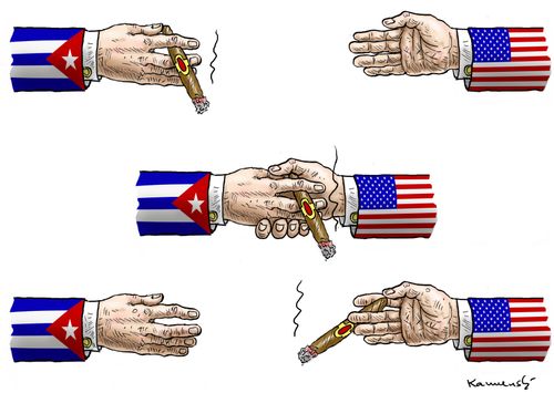 US and Cuban Handshake.