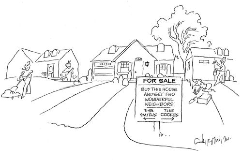 'Buy this house and get two wonderful neighbours!'