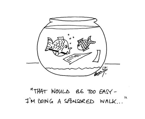 'That would be too easy - I'm doing a sponsored walk.'