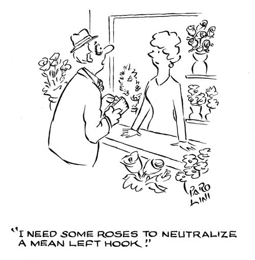 'I need some roses to neutralize a mean left hook.'