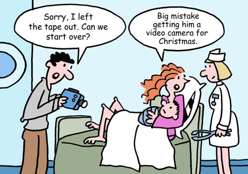 "Big mistake getting him a video camera for Christmas."