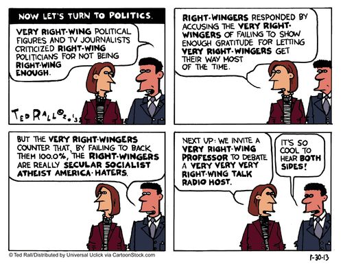 'Very right-wing political figures and TV journalists criticized right-wing politicians for not being right-wing enough...'