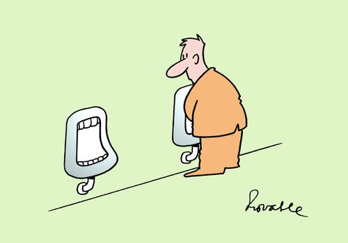 Urinal with mouth