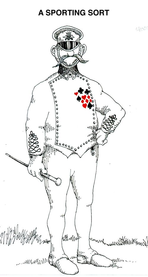 A sporting sort - clubs , hearts, diamonds and spades for medals