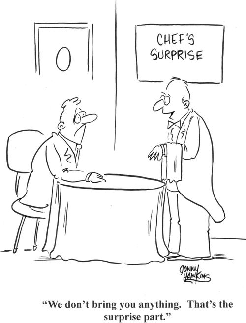 'We don't bring you anything. That's the surprise part.'
