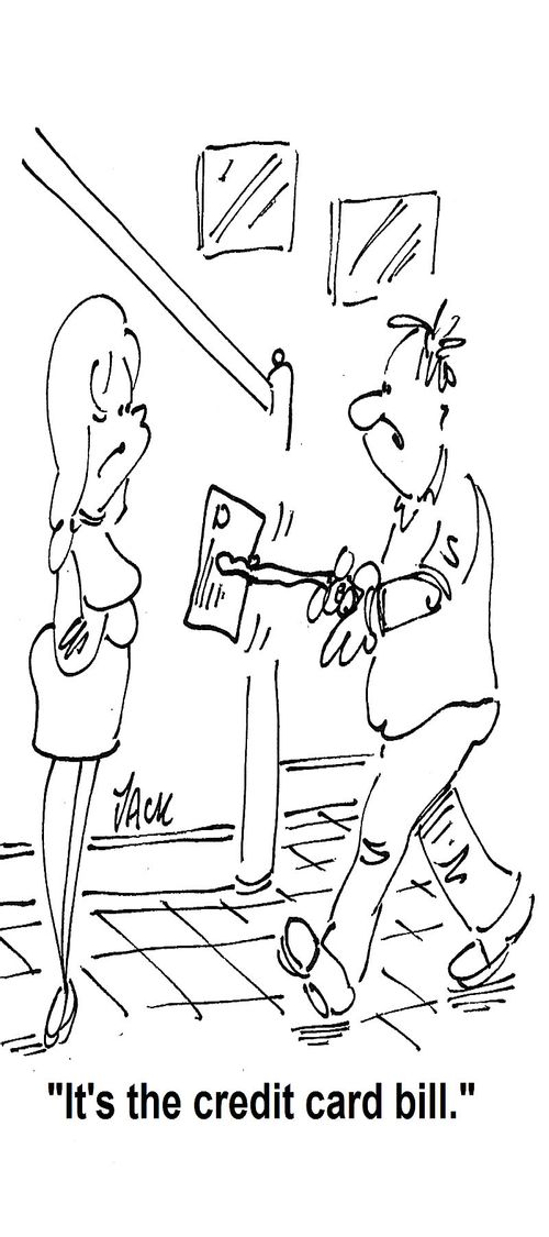 'It's the credit card bill.'