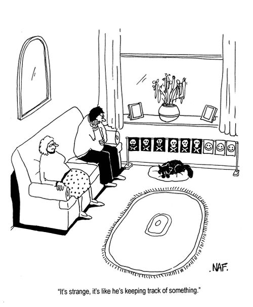 'It's strange, it's like he's keeping track of something.'