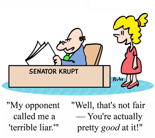 'My opponent called me a 'terrible liar.''