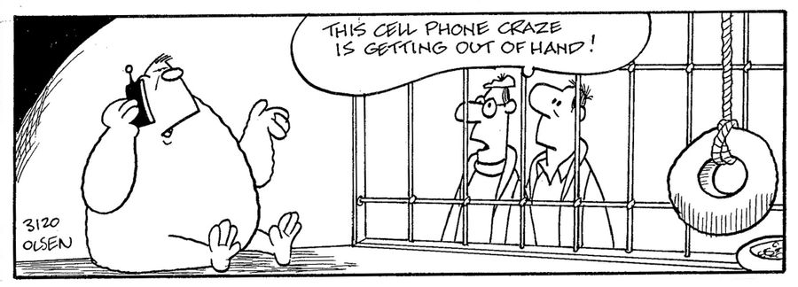 The cell phone craze is getting out of hand.