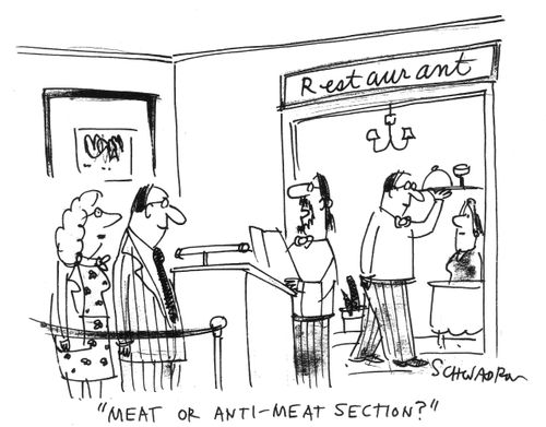 'Meat or anti-meat section?'