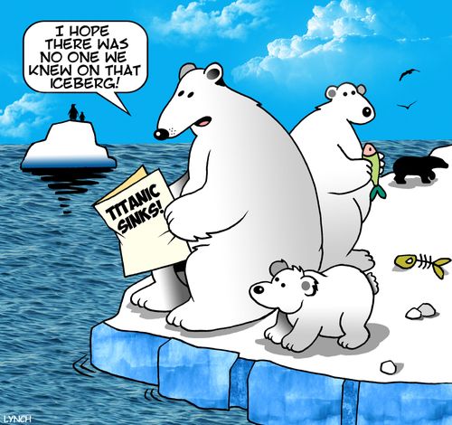 'I hope there was no one we knew on that iceberg!'