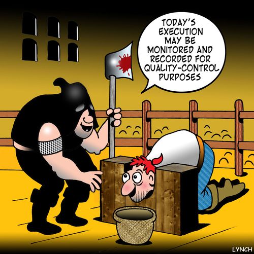 'Today's execution may be monitored and recorded for quality-control purposes.'