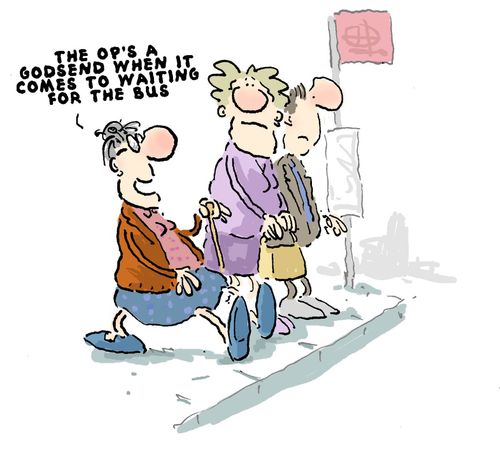'The ops a god send when it comes to waiting for the bus.'