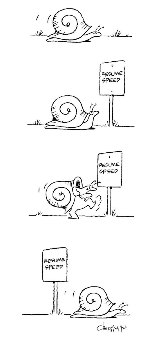 A Snail follows directions.