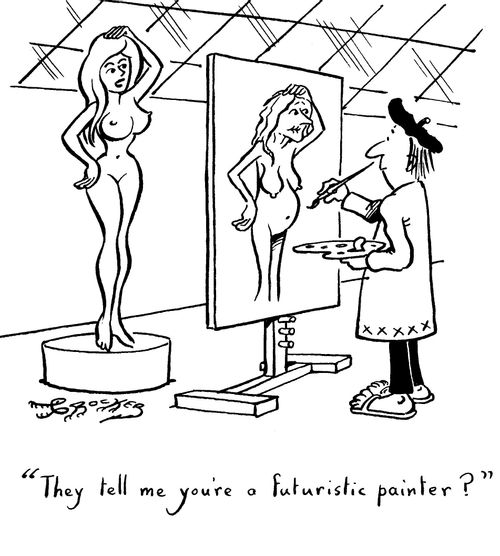 'They tell me you're a futuristic painter?'
