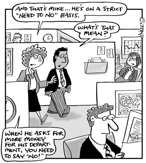 'And that's Mike...He's on a strict 'need to no' basis.'