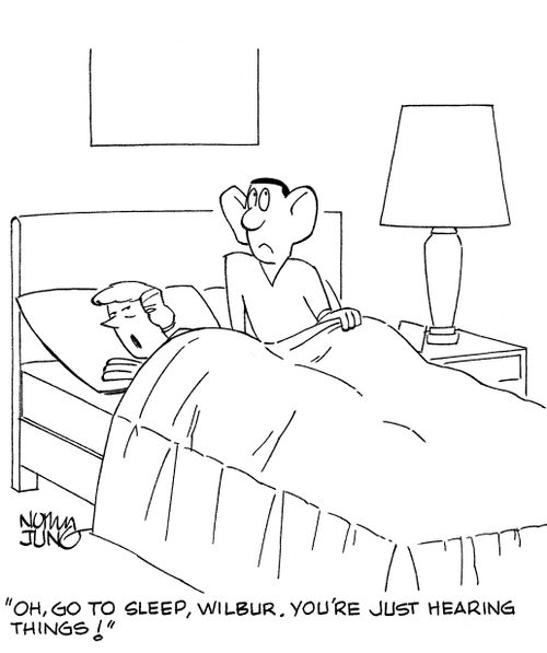 'Oh, go to sleep, Wilbur. You're just hearing things!'