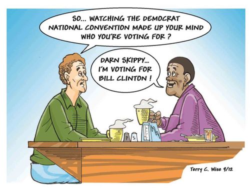 'So...watching the democrat national convention made up your mind who you're voting for?'