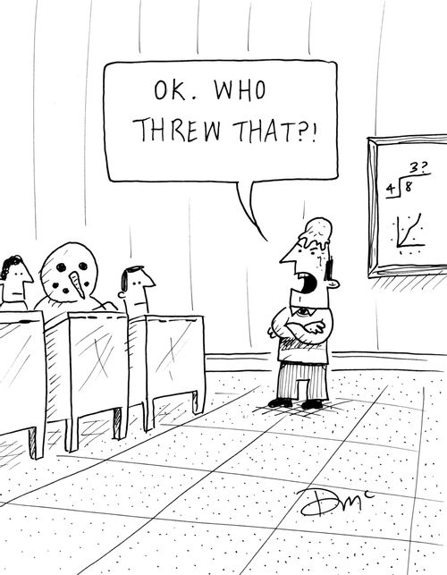 'ok, who threw that?'