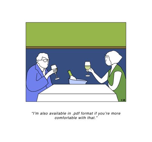 "I'm also available in .pdf format if you're more comfortable with that."