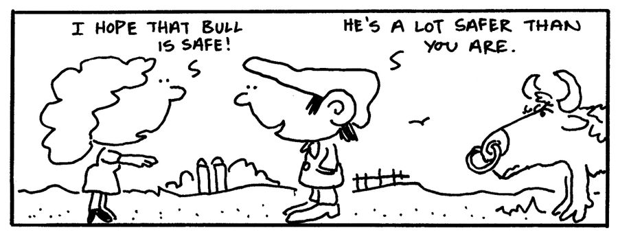 "I hope that bull is safe."