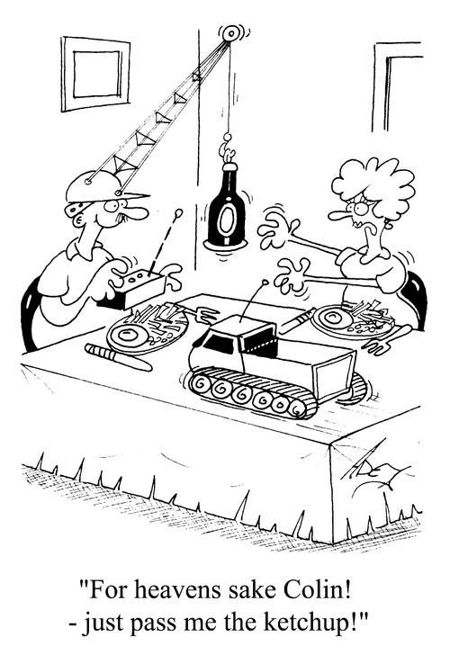 "For heaven's sake - just pass me the ketchup!"