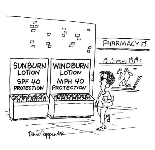 Sunburn lotion, Windburn lotion.