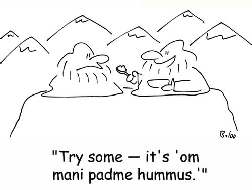 'Try some -- it's 'om mani padme hummus.''