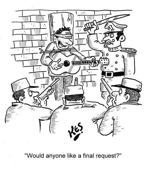 'Would anyone like a final request?'