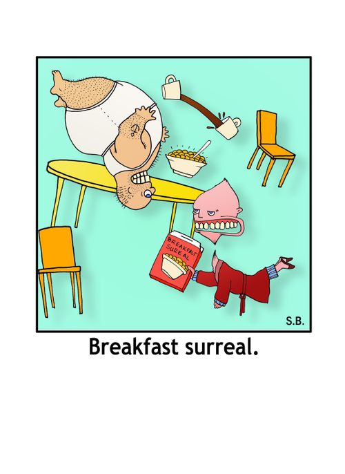 Breakfast surreal.
