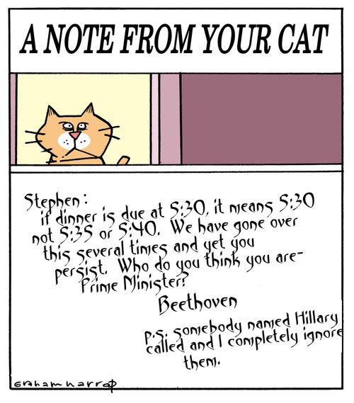 A note from Harper's cat