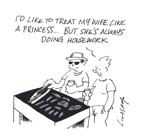 "I'd like to treat my wife like a princess... but she's always doing housework."