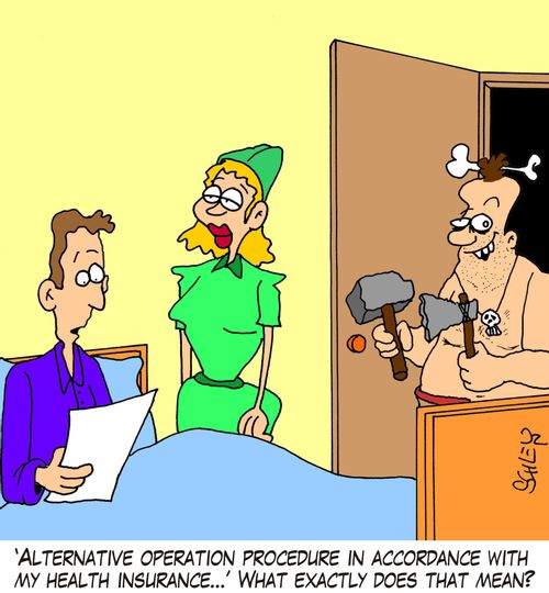 'Alternative operation procedure in accordance with my health insurance...' What exactly does that mean?