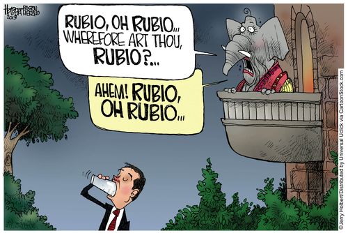 'Rubio, oh Rubio...wherefore art thou Rubio?...'