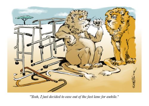 "Yeah, I just decided to ease out of the fast lane for awhile."