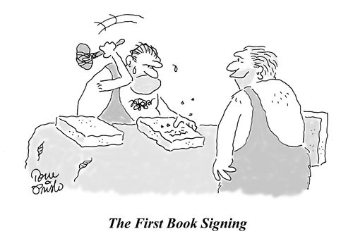 The first book signing.